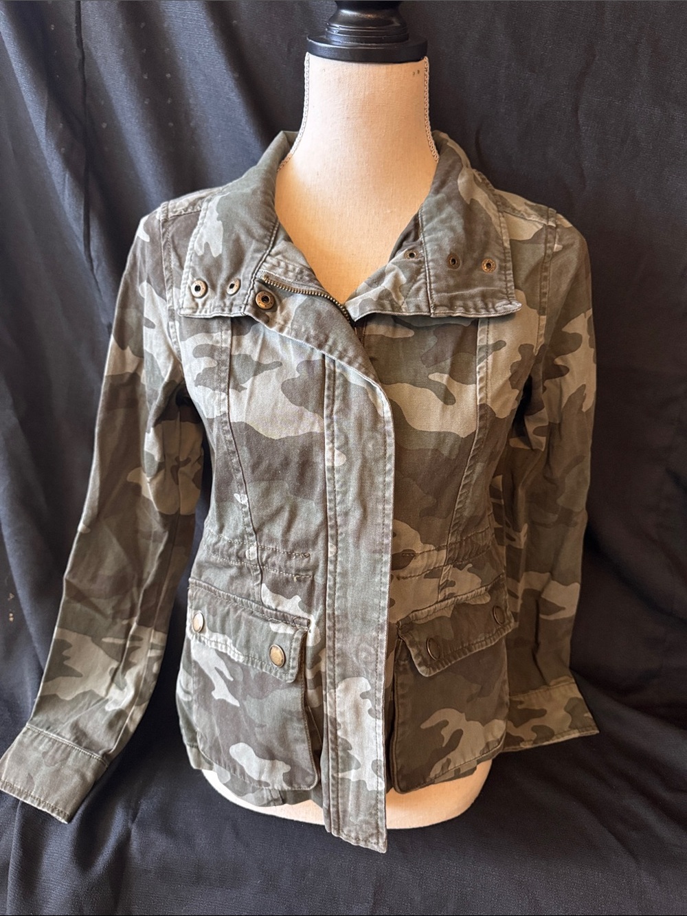 Aeropostale Olive Camo Utility Jacket